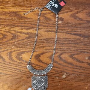 Silver Geometric Necklace